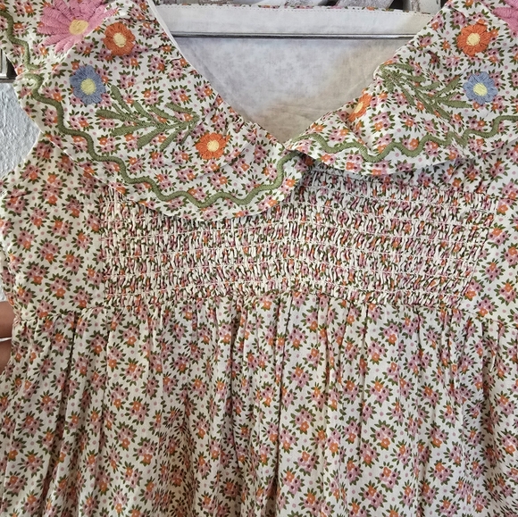 mini boden girls 7-8 Embroidered Pinafore Dress - Picture 6 of 8